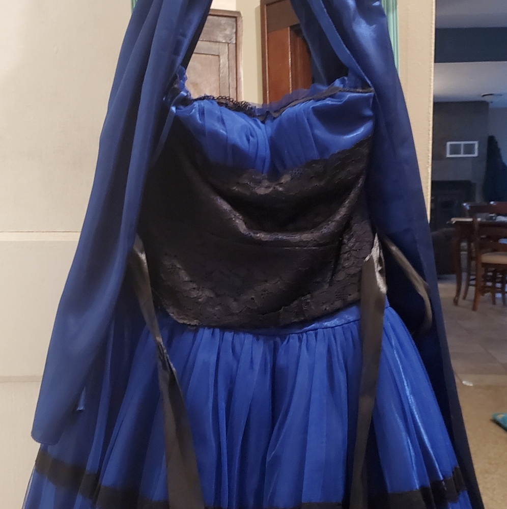 Formal Black and Blue Dress